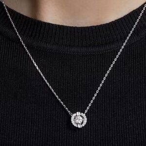 Swarovski Silver Necklace with Clear Crystals